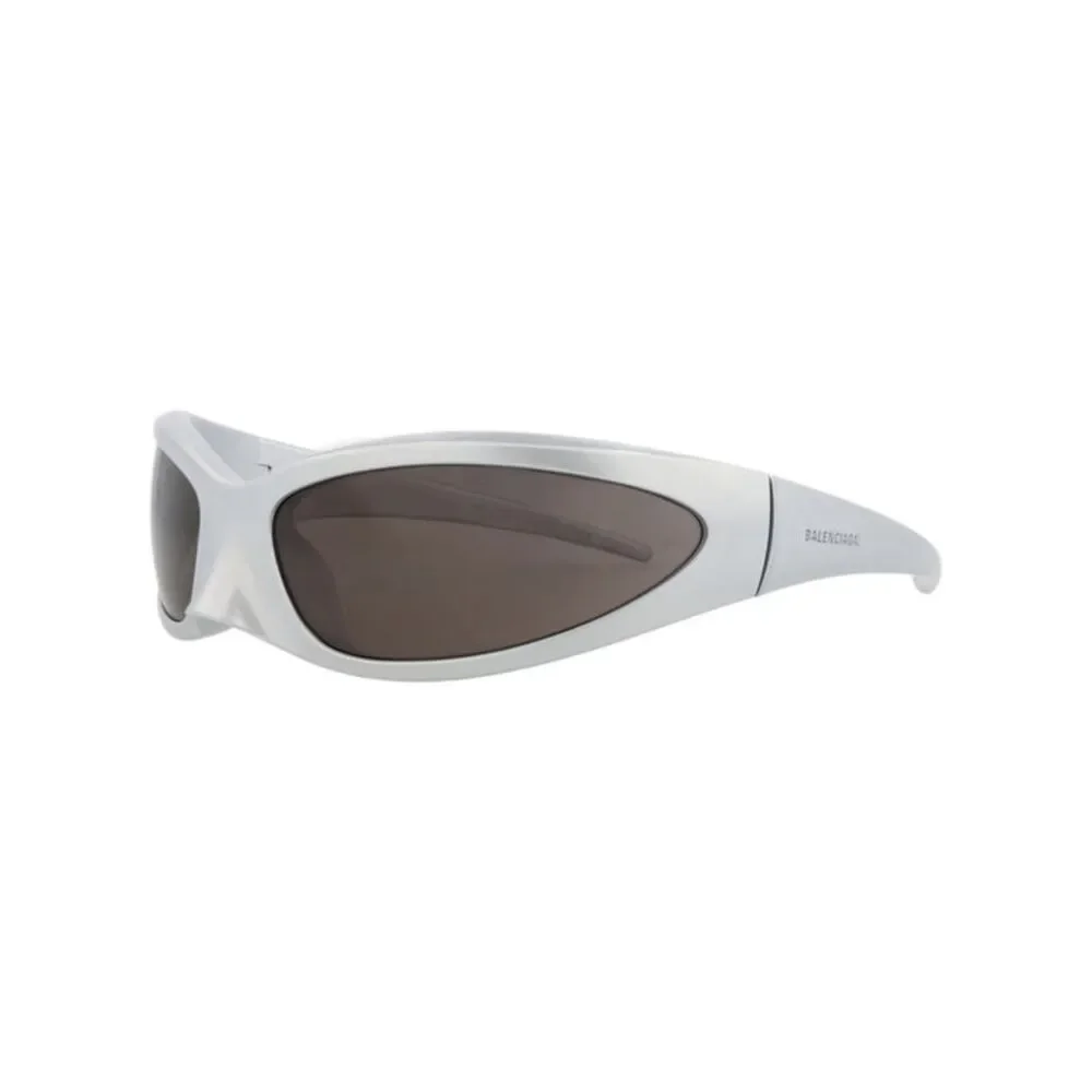Balenciaga Shield-Frame Bio Injection Sunglasses Silver Unisex-Adult - Picture 2 of 6